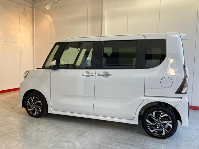 タントカスタムＸ　ＩＤＬＥレス　オーディオレス／アルミワンオーナー　オーディオレス　パノラマモニター対応カメラ　両側パワースライドドア　運転席・助手席シートヒーター　電動パーキングブレーキ　ＬＥＤヘッドランプ　純正１４インチアルミホイール　スマートキー（香川県）の中古車