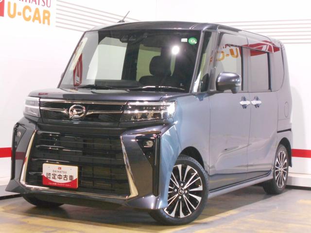 タントカスタムＲＳ　純正ナビ　ドラレコ　パノラマモニター装着２０２３年モデル　ダイハツ純正ワイドエントリーメモリーナビ　ドライブレコーダー　パノラマモニター　装着車（福井県）の中古車