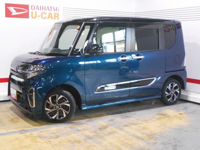 タントカスタムＸ　４ＷＤ　純正ナビ　ドラレコ　パノラマモニター装着２０２２年モデル　ダイハツ純正９インチメモリーナビ　ドライブレコーダー　パノラマモニター　ＴＶコントロールキット　ノーマルタイヤ４本新品（福井県）の中古車