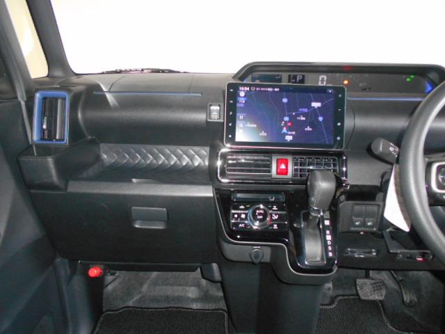 タントカスタムＸ　４ＷＤ　純正ナビ　ドラレコ　パノラマモニター装着２０２２年モデル　ダイハツ純正９インチメモリーナビ　ドライブレコーダー　パノラマモニター　ＴＶコントロールキット　ノーマルタイヤ４本新品（福井県）の中古車