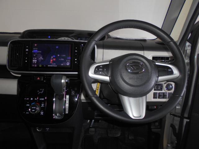 ムーヴキャンバスＧブラックアクセントＶＳ　ＳＡ３　純正ナビ　ドラレコ　装着２０２１年モデル　ダイハツ純正８インチメモリーナビ　ドライブレコーダー　パノラマモニター　ＴＶコントロールキット　装着車　ノーマルタイヤ４本新品（福井県）の中古車