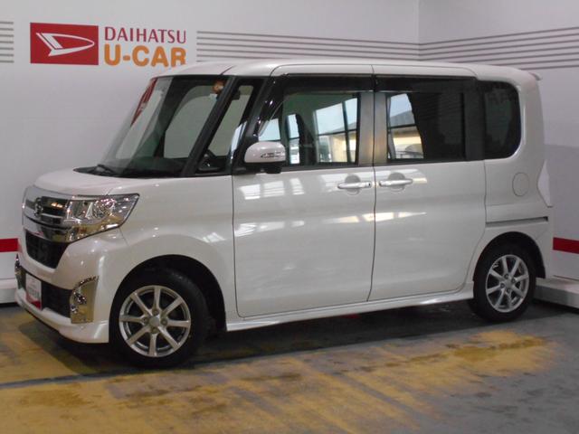 タントカスタムＸ　ＳＡ　４ＷＤ　純正ナビ　バックモニター　装着２０１５年モデル　ダイハツ純正８インチメモリーナビ　バックモニター　ドライブレコーダー　装着車　ノーマルタイヤ４本新品（福井県）の中古車