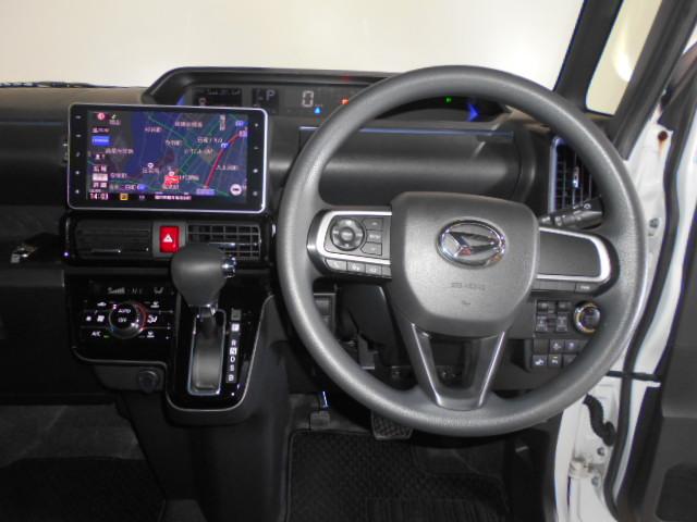 タントカスタムＸスタイルセレクション　純正ナビ　ドラレコ　装着２０２１年モデル　ダイハツ純正９インチメモリーナビ　ドライブレコーダー　パノラマモニター　ＴＶコントロールキット　装着　ノーマルタイヤ４本新品（福井県）の中古車