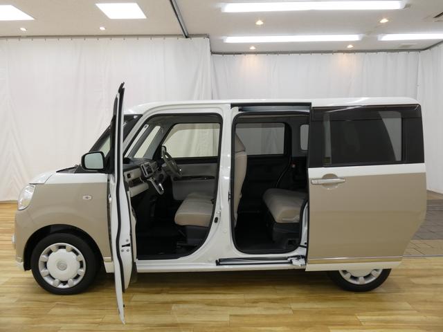 ムーヴキャンバスXメイクアップ SAIII /CDオーディオ/キーフリー/電動格納ドアミラー 車線逸脱防止 誤発進抑制 衝突安全ボディ 盗難防止 両側スライドドア オートライト スマートキー オートマチックハイビーム アイドリングストップ キーフリーシステム ベンチシート(富山県)の中古車
