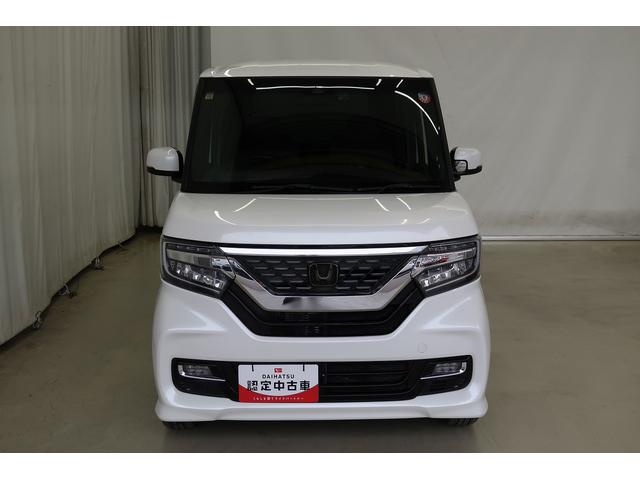 Ｎ−ＢＯＸカスタムＧ・Ｌターボホンダセンシングターボモデル　前後誤発進抑制　記録簿有り　電動格納式ドアミラー　衝突安全ボディ　インテリジェントキー　バックモニター　キーフリー　盗難防止システム　アルミ　ナビＴＶ　ＬＥＤライト　Ａライト　ＥＴＣ（富山県）の中古車
