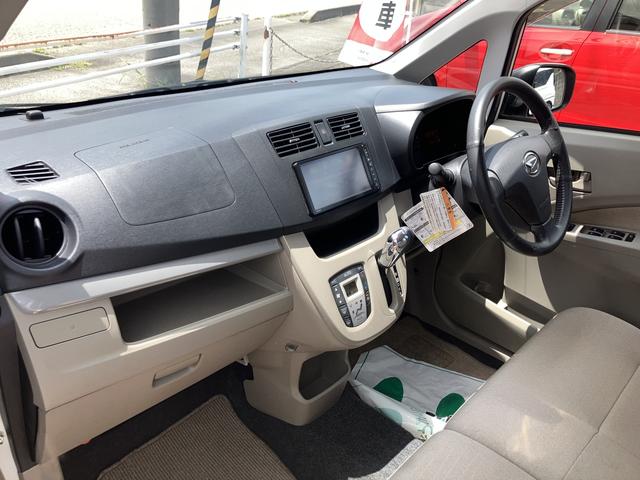 ムーヴX SA /カーナビ/キーフリー/オートライト/アルミ運転席エアバック 誤発進抑制機能 Aライト 横滑り防止機能 電動格納ドアミラー 盗難防止 アルミホイル 助手席エアバック スマートキー 衝突安全ボディ ベンチシート ABS メンテナンスノート(富山県)の中古車