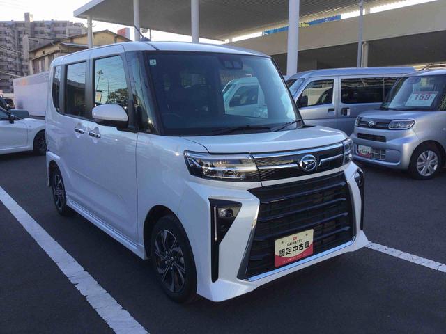 タントカスタムXインパネシフト プッシュスタートスイッチ 電子カードキー 電動パーキングブレーキ 両側パワースライドドア 衝突軽減ブレーキ 車線逸脱防止 アルミホイール ABS(鹿児島県)の中古車