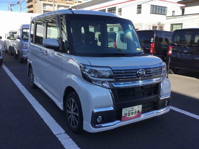 タントカスタムＸ　トップエディションＶＳ　ＳＡIIIインパネシフト　プッシュスタートスイッチ　電子カードキー　カーナビ　衝突回避支援ブレーキ　車線逸脱警報装置　両側オートスライドドア　オートマチックハイビーム　アルミホイール　ＡＢＳ（鹿児島県）の中古車