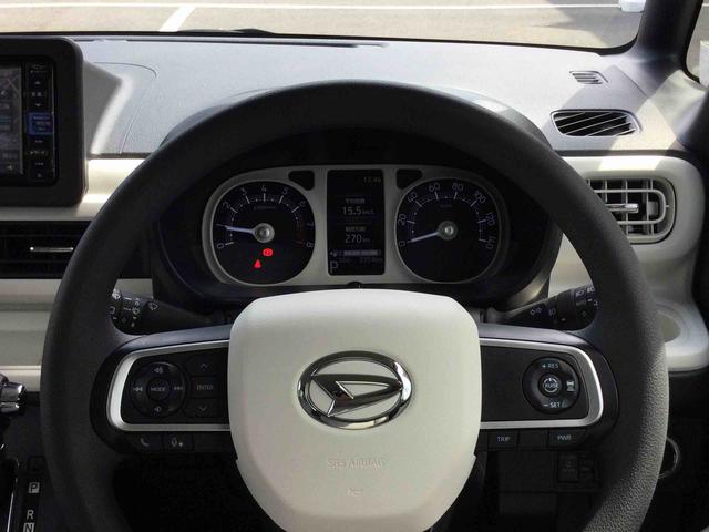 ムーヴキャンバスストライプスＧターボターボモデル　インパネシフト　プッシュスタートスイッチ　電子カードキー　電動パーキングブレーキ　レーンキープ　オートマチックハイビーム　衝突回避支援ブレーキ機能（鹿児島県）の中古車