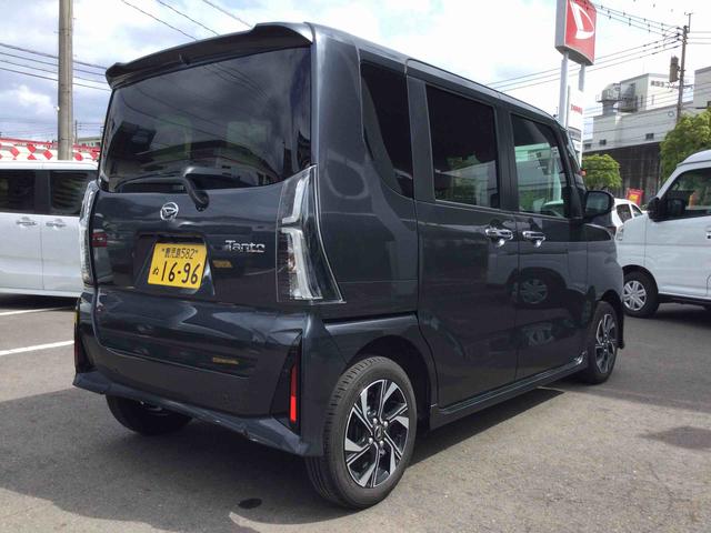 タントカスタムＸインパネシフト　プッシュスタートスイッチ　電子カードキー　電動パーキングブレーキ　カーナビ　シートヒーター　レーンキープアシスト　衝突被害軽減システム　ＡＢＳ（鹿児島県）の中古車