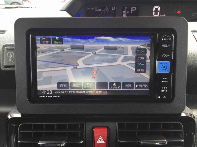 タントカスタムＸインパネシフト　プッシュスタートスイッチ　電子カードキー　電動パーキングブレーキ　カーナビ　シートヒーター　レーンキープアシスト　衝突被害軽減システム　ＡＢＳ（鹿児島県）の中古車