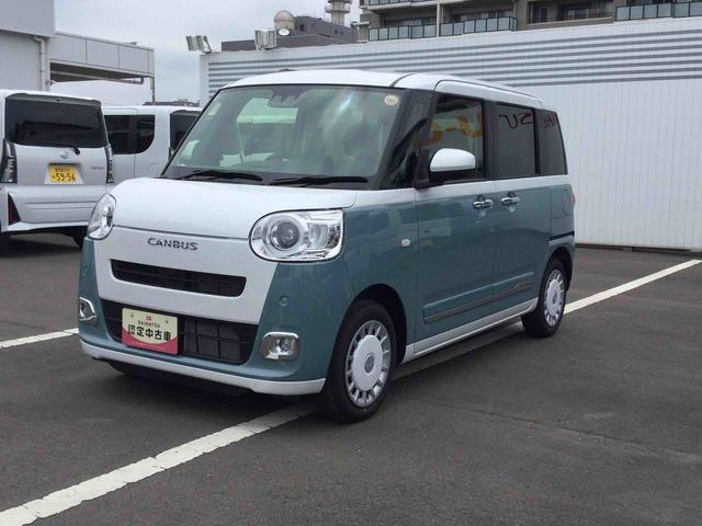 ムーヴキャンバスストライプスGインパネシフト プッシュスタートスイッチ 電子カードキー 電動パーキングブレーキ ディスプレイオーディオ ハイビームアシスト レーンキープアシスト 衝突被害軽減システム(鹿児島県)の中古車