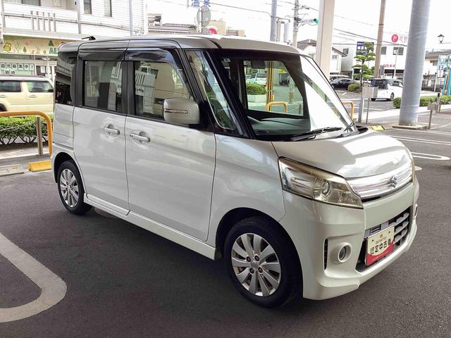 スペーシアカスタムＸＳインパネシフト　プッシュスタートスイッチ　両側スライド　ＡＢＳ　Ｓキー　アルミホイール（鹿児島県）の中古車