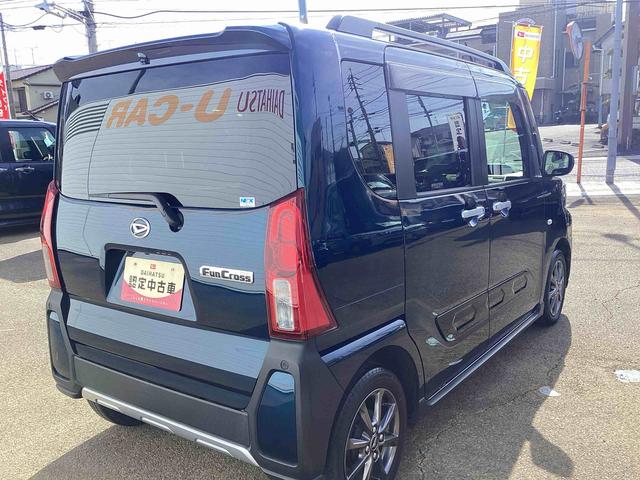 タントファンクロスインパネシフト　プッシュスタートスイッチ　電子カードキー　電動パーキングブレーキ　カーナビ　バックモニター　両側オートスライドドア　レーンキープアシスト　アルミホイール　ＡＢＳ（鹿児島県）の中古車