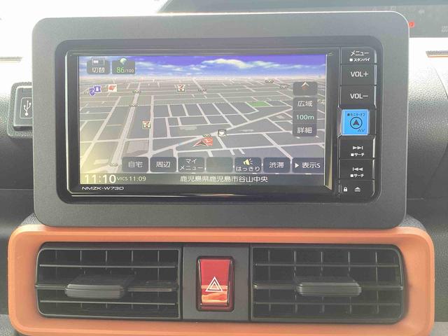 タントファンクロスインパネシフト　プッシュスタートスイッチ　電子カードキー　電動パーキングブレーキ　カーナビ　バックモニター　両側オートスライドドア　レーンキープアシスト　アルミホイール　ＡＢＳ（鹿児島県）の中古車