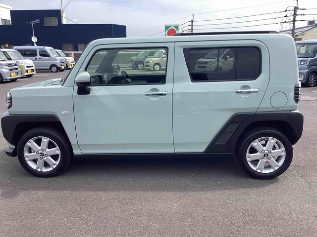 タフトＧ　クロムベンチャーインパネシフト　プッシュスタートスイッチ　電子カードキー　電動パーキングブレーキ　カーナビ　シートヒーター　パノラマガラスルーフ　誤発進抑制装置　レーンキープアシスト　オートハイビーム　アルミホイール（鹿児島県）の中古車