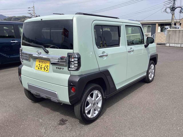 タフトＧ　クロムベンチャーインパネシフト　プッシュスタートスイッチ　電子カードキー　電動パーキングブレーキ　カーナビ　シートヒーター　パノラマガラスルーフ　誤発進抑制装置　レーンキープアシスト　オートハイビーム　アルミホイール（鹿児島県）の中古車