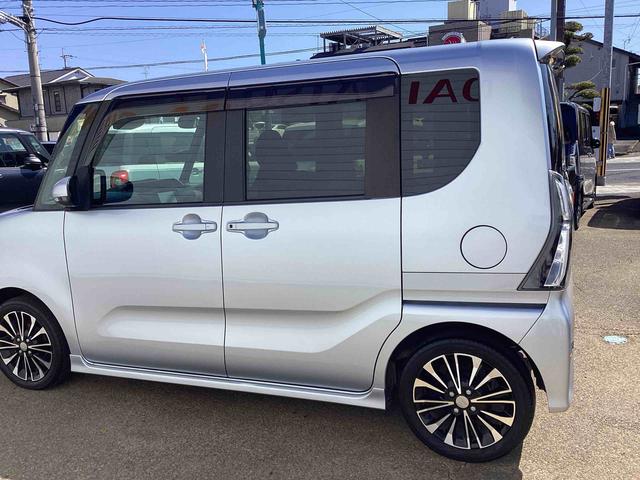 タントカスタムＲＳセレクションターボ車　インパネシフト　プッシュスタートスイッチ　電子カードキー　カーナビ　バックモニター　車線逸脱警報装置　ＥＴＣ　両側パワ−スライドドア　軽減ブレーキ　ＡＢＳ　アルミホイール　ハイビームアシスト（鹿児島県）の中古車