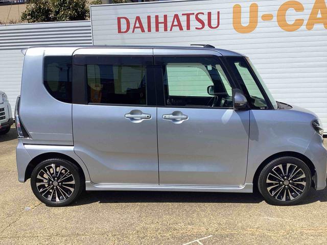 タントカスタムＲＳセレクションターボ車　インパネシフト　プッシュスタートスイッチ　電子カードキー　カーナビ　バックモニター　車線逸脱警報装置　ＥＴＣ　両側パワ−スライドドア　軽減ブレーキ　ＡＢＳ　アルミホイール　ハイビームアシスト（鹿児島県）の中古車