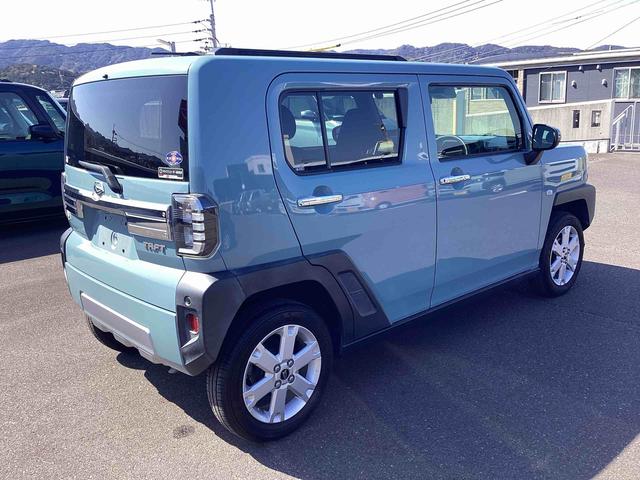 タフトＧ　クロムベンチャーインパネシフト　プッシュスタートスイッチ　電子カードキー　電動パーキングブレーキ　ディスプレイオーディオ　バックモニター　レーンキープアシスト　オートハイビーム　アルミホイール　パノラマガラスルーフ（鹿児島県）の中古車