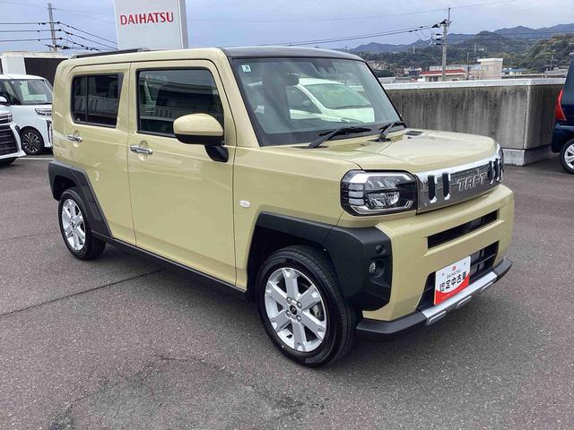 タフトＧ　クロムベンチャーインパネシフト　プッシュスタートスイッチ　電子カードキー　電動パーキングブレーキ　カーナビ　バックモニター　レーンキープアシスト　オートハイビーム　パノラマガラスルーフ　アルミホイール　誤発進抑制装置（鹿児島県）の中古車