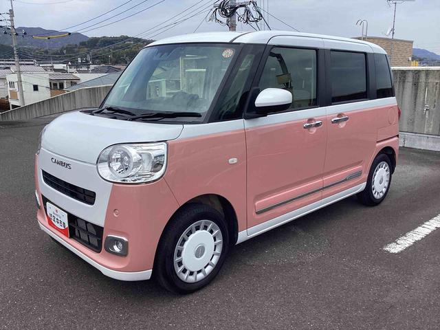 ムーヴキャンバスストライプスＧインパネシフト　プッシュスタートスイッチ　電子カードキー　電動パーキングブレーキ　カーナビ　両側パワースライドドア　ドラレコ　衝突被害軽減　車線逸脱　オートハイビーム　ＡＢＳ（鹿児島県）の中古車