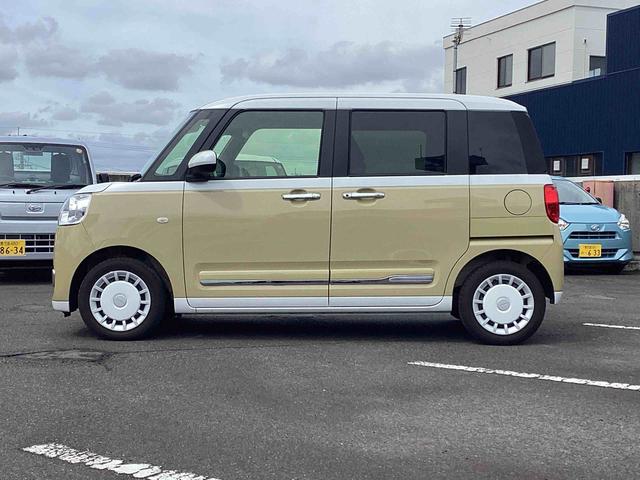 ムーヴキャンバスストライプスＧインパネシフト　プッシュスタートスイッチ　電子カードキー　電動パーキングブレーキ　カーナビ　両側電動スライドドア　衝突被害軽減　車線逸脱　ＡＢＳ　オートハイビーム（鹿児島県）の中古車