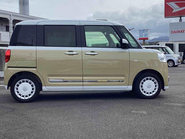 ムーヴキャンバスストライプスＧインパネシフト　プッシュスタートスイッチ　電子カードキー　電動パーキングブレーキ　カーナビ　両側電動スライドドア　衝突被害軽減　車線逸脱　ＡＢＳ　オートハイビーム（鹿児島県）の中古車