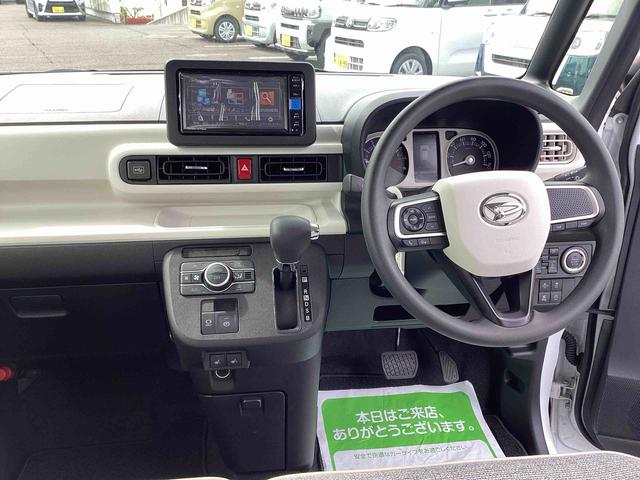 ムーヴキャンバスストライプスＧインパネシフト　プッシュスタートスイッチ　電子カードキー　電動パーキングブレーキ　カーナビ　両側電動スライドドア　衝突被害軽減　車線逸脱　ＡＢＳ　オートハイビーム（鹿児島県）の中古車