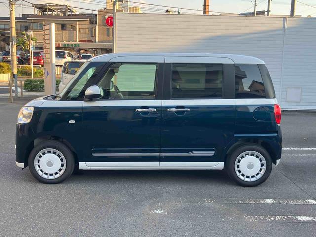 ムーヴキャンバス 中古車 ストライプスＧ★ボディコーティング　（ガードコスメ施工）★　　インパネシフト　プッシュスタートスイッチ　電動パーキングブレーキ　ディスプレイオーディオ　衝突被害軽減装置　ハイビームアシスト　レーンキープアシスト