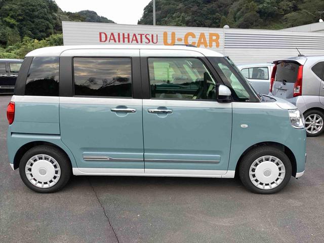 ムーヴキャンバスストライプスGインパネシフト プッシュスタートスイッチ 電子カードキー 電動パーキングブレーキ 電動スライドドア 車線逸脱警報 オートハイビーム ABS(鹿児島県)の中古車