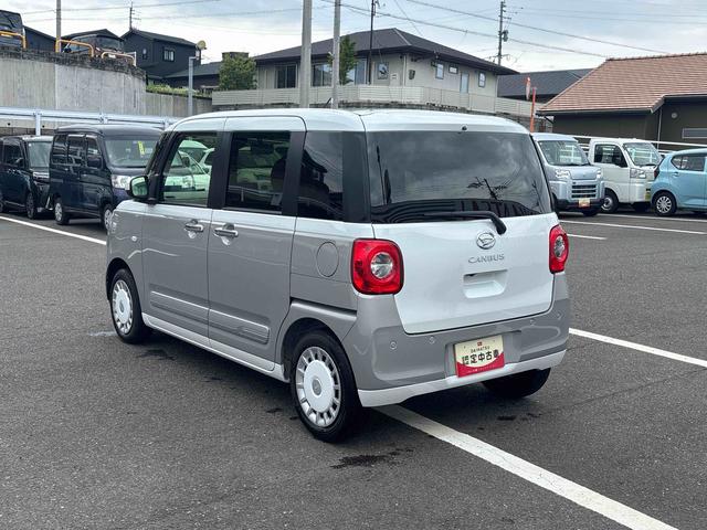 ムーヴキャンバスストライプスGインパネシフト プッシュスタートスイッチ 電子カードキー 電動パーキングブレーキ ディスプレイオーディオ 両側電動スライドドア 衝突被害軽減システム ハイビームアシスト レーンキープアシスト ABS(鹿児島県)の中古車