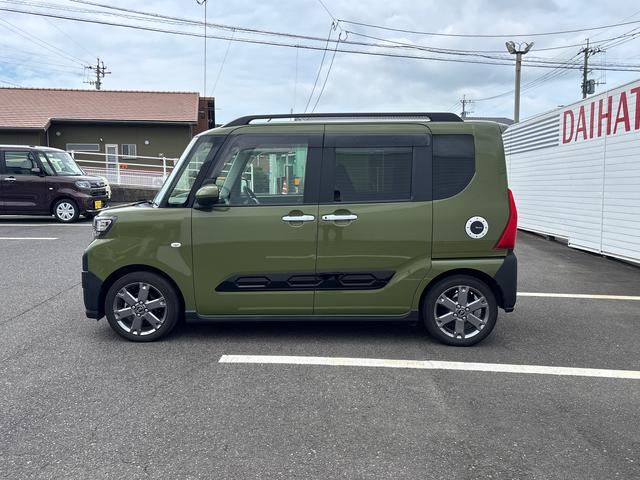タントファンクロスターボターボ車　インパネシフト　プッシュスタートスイッチ　電子カードキー　電動パーキングブレーキ　両側電動スライドドア　ＥＴＣ車載器　ドラレコ　両側電動スライドドア　衝突被害軽減システム　オートハイビーム（鹿児島県）の中古車