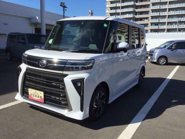 タントカスタムXインパネシフト プッシュスタートスイッチ 電動パーキングブレーキ 両側パワースライドドア カーナビ ABS アルミホイール 衝突軽減ブレーキ 車線逸脱防止(鹿児島県)の中古車