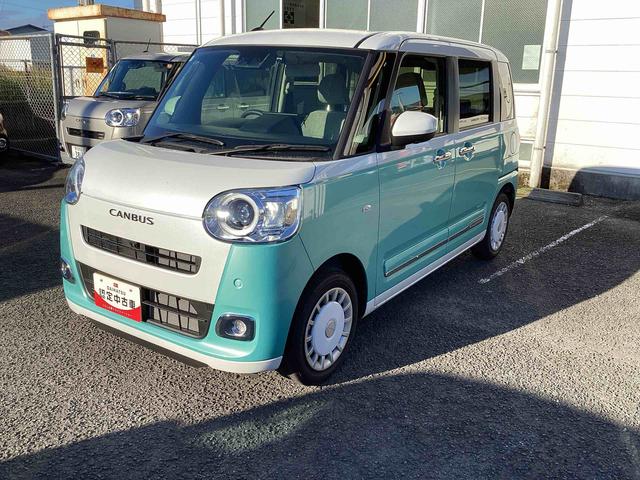 ムーヴキャンバスストライプスGインパネシフト プッシュスタートスイッチ 電子カードキー 電動パーキングブレーキ カーナビ オートハイビーム エマージェンシーブレーキ 車線逸脱警報 ABS(鹿児島県)の中古車