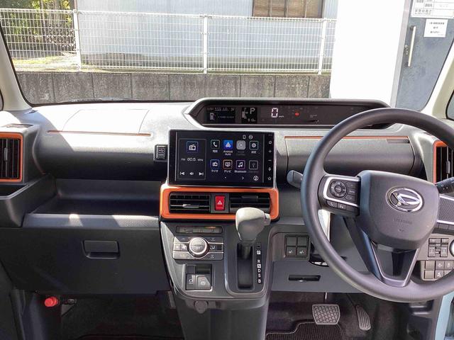 タントファンクロスインパネシフト ディスプレイオーディオ プッシュスタートスイッチ 電子カードキー 電動パーキングブレーキ 両側オートドア 衝突軽減システム レーンキープアシスト ABS アルミホイール(鹿児島県)の中古車