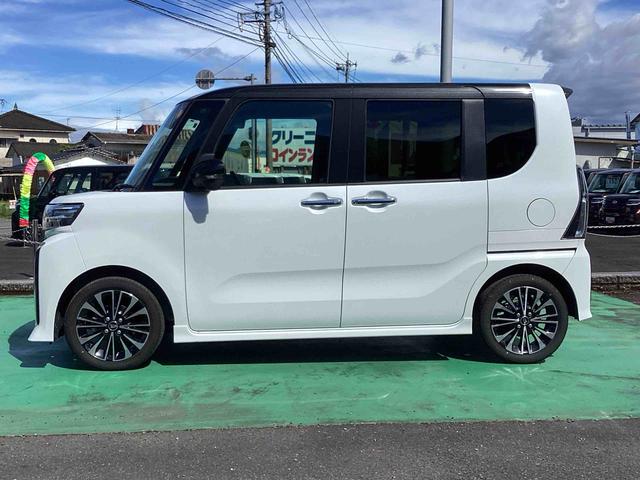 タントカスタムＲＳターボ車　インパネシフト　プッシュスタートスイッチ　電子カードキー　　両側電動スライドドア　衝突被害軽減システム　ディスプレイオーディオ　バックモニター（パノラマモニター）アルミホイール　ＡＢＳ（鹿児島県）の中古車
