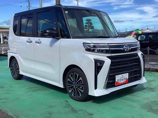 タントカスタムＲＳターボ車　インパネシフト　プッシュスタートスイッチ　電子カードキー　　両側電動スライドドア　衝突被害軽減システム　ディスプレイオーディオ　バックモニター（パノラマモニター）アルミホイール　ＡＢＳ（鹿児島県）の中古車