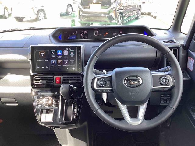 タントカスタムＲＳターボ車　インパネシフト　プッシュスタートスイッチ　電子カードキー　　両側電動スライドドア　衝突被害軽減システム　ディスプレイオーディオ　バックモニター（パノラマモニター）アルミホイール　ＡＢＳ（鹿児島県）の中古車