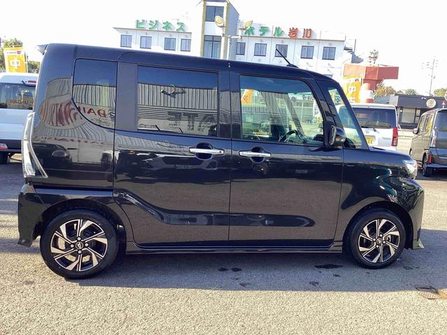 タントカスタムXインパネシフト プッシュスタートスイッチ 電子カードキー 電動パーキングブレーキ 衝突軽減ブレーキ 車線逸脱防止 アルミホイール ABS 両側パワースライドドア(鹿児島県)の中古車