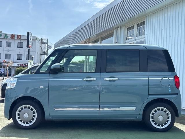 ムーヴキャンバスセオリーＧインパネシフト　プッシュスタートスイッチ　電子カードキー　電動パーキングブレーキ　シートヒーター　両側電動スライドドア　衝突被害軽減システム　レーンキープアシスト　ＡＢＳ（鹿児島県）の中古車