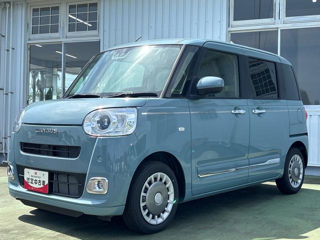 ムーヴキャンバスセオリーＧインパネシフト　プッシュスタートスイッチ　電子カードキー　電動パーキングブレーキ　シートヒーター　両側電動スライドドア　衝突被害軽減システム　レーンキープアシスト　ＡＢＳ（鹿児島県）の中古車