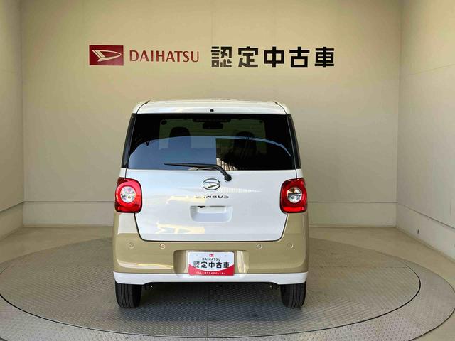 ムーヴキャンバスストライプスＧターボスマートアシスト搭載　バックカメラ付き　後席両側電動スライドドア　オートエアコン　オートライト　キーフリー　アイドリングストップ　ＡＢＳ　電動ドアミラー（熊本県）の中古車