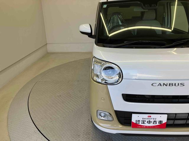 ムーヴキャンバスストライプスＧターボスマートアシスト搭載　バックカメラ付き　後席両側電動スライドドア　オートエアコン　オートライト　キーフリー　アイドリングストップ　ＡＢＳ　電動ドアミラー（熊本県）の中古車