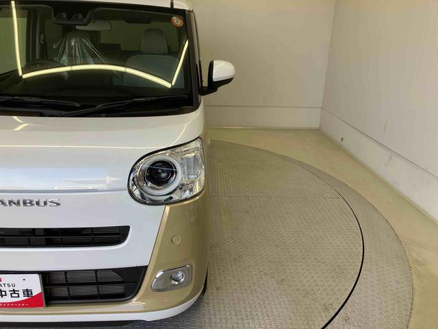 ムーヴキャンバスストライプスＧターボスマートアシスト搭載　バックカメラ付き　後席両側電動スライドドア　オートエアコン　オートライト　キーフリー　アイドリングストップ　ＡＢＳ　電動ドアミラー（熊本県）の中古車