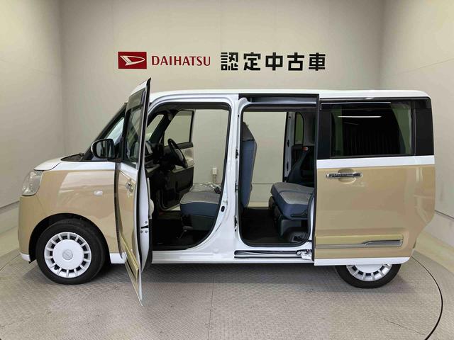 ムーヴキャンバスストライプスGスマートアシスト搭載 バックカメラ付き 後席両側電動スライドドア オートエアコン オートライト キーフリー アイドリングストップ ABS 電動ドアミラー(熊本県)の中古車