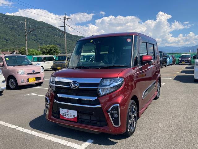 タントカスタムＸ　２ＷＤ　純正ナビスマートアシスト・ＬＥＤヘッドライト・１４インチアルミホイール・両側パワースライドドア・ＵＳＢソケット・運転席助手席シートヒーター・レザー調Ｘフルファブリックシート（山梨県）の中古車