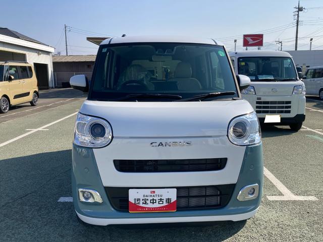 ムーヴキャンバスストライプスＧ　４ＷＤ　純正ナビ　前後ドラレコスマートアシスト・ＬＥＤヘッドランプ・ＬＥＤフォグランプ・スーパーＵＶ＆ＩＲカットガラス（フロントウィンドウ）・ＵＳＢソケット・両側パワースライドドア・運転席助手席シートヒーター（山梨県）の中古車