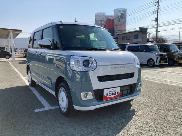 ムーヴキャンバスストライプスＧ　４ＷＤ　純正ナビ　前後ドラレコスマートアシスト・ＬＥＤヘッドランプ・ＬＥＤフォグランプ・スーパーＵＶ＆ＩＲカットガラス（フロントウィンドウ）・ＵＳＢソケット・両側パワースライドドア・運転席助手席シートヒーター（山梨県）の中古車