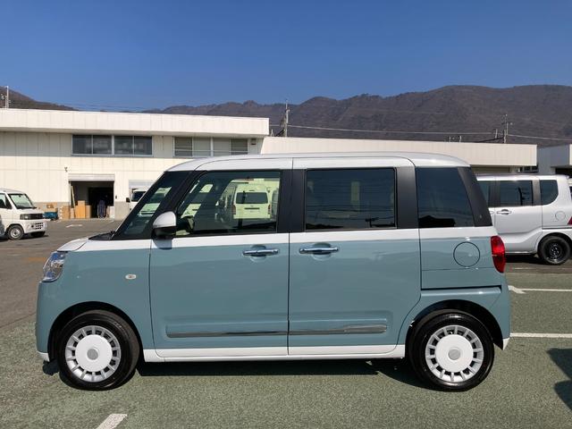 ムーヴキャンバスストライプスＧ　４ＷＤ　純正ナビ　前後ドラレコスマートアシスト・ＬＥＤヘッドランプ・ＬＥＤフォグランプ・スーパーＵＶ＆ＩＲカットガラス（フロントウィンドウ）・ＵＳＢソケット・両側パワースライドドア・運転席助手席シートヒーター（山梨県）の中古車